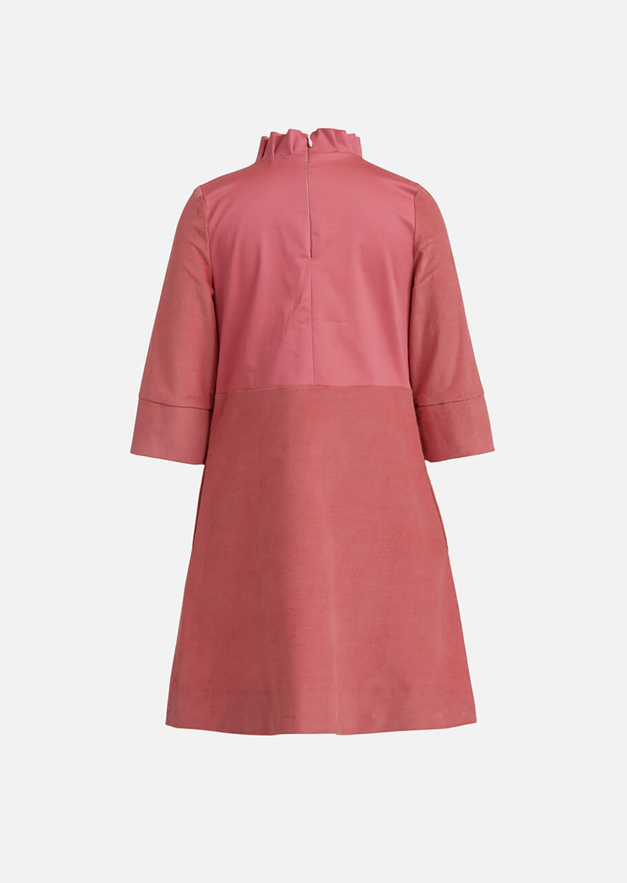 Owa Yurika Lily girls pink corduroy dress Made in Japan