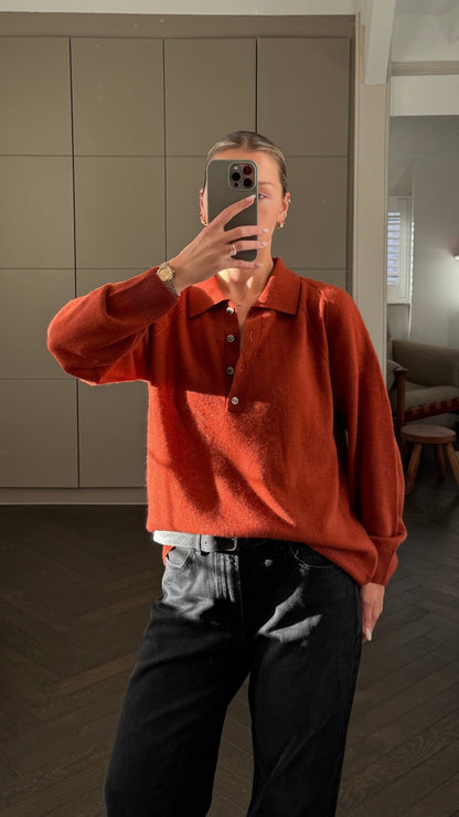 Caprice Cashmere sweater - Terracotta