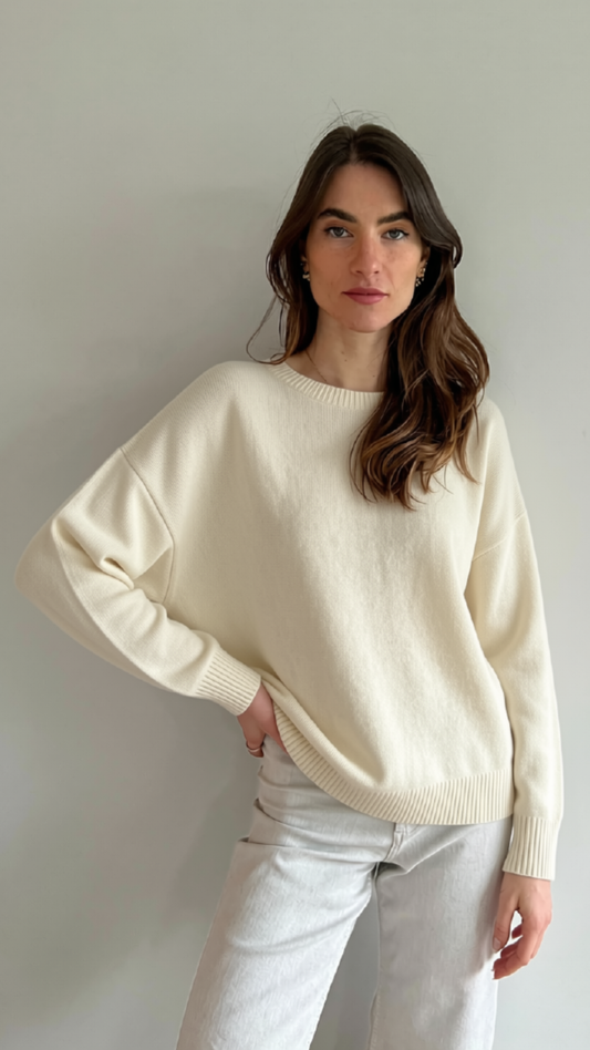 CADEE PURE CASHMERE SWEATER - IVORY