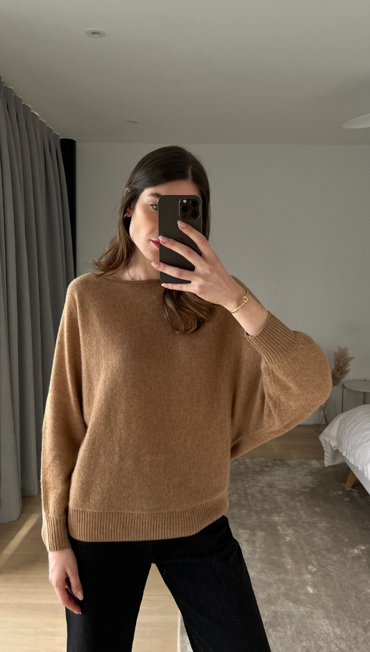 CADEE PURE CASHMERE SWEATER - TAN