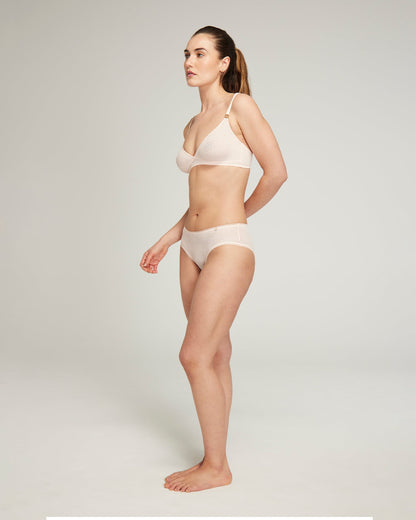 The Sheer Deco Easy Does It Bralette - Blush Pink