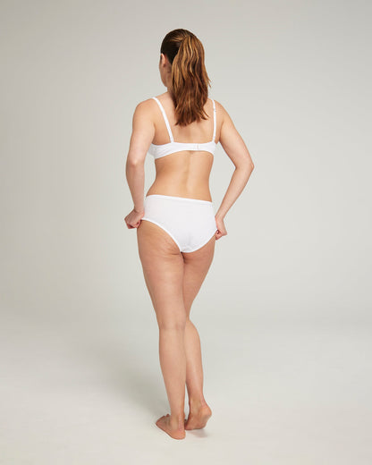 The Organic Cotton Midi Brief 3 Pack - Cotton White