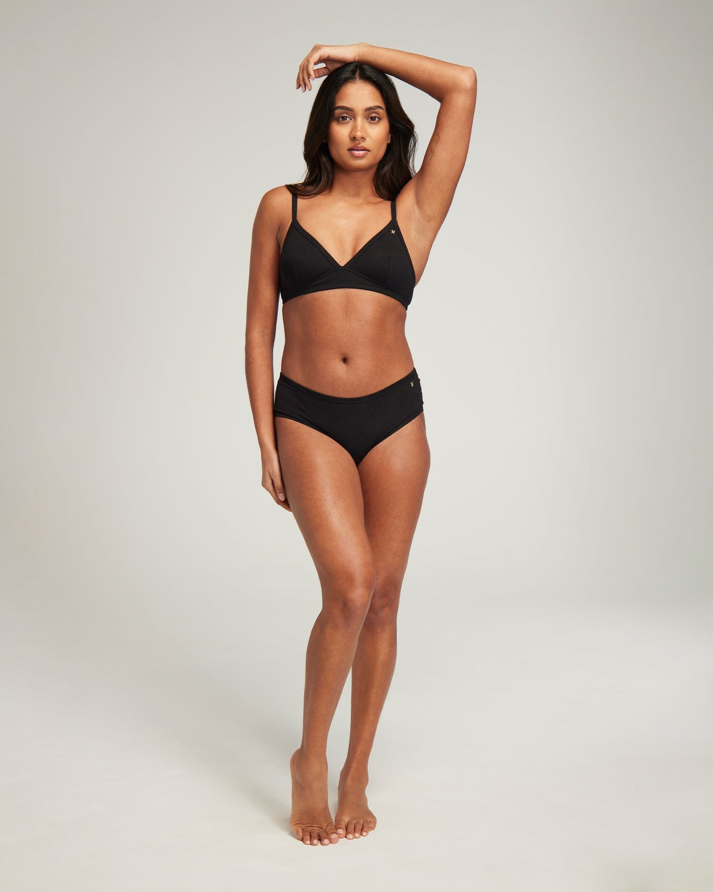 The Organic Cotton Midi Brief 3 Pack - Black