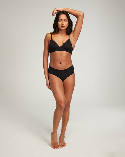 The Organic Cotton Midi Brief 3 Pack - Black