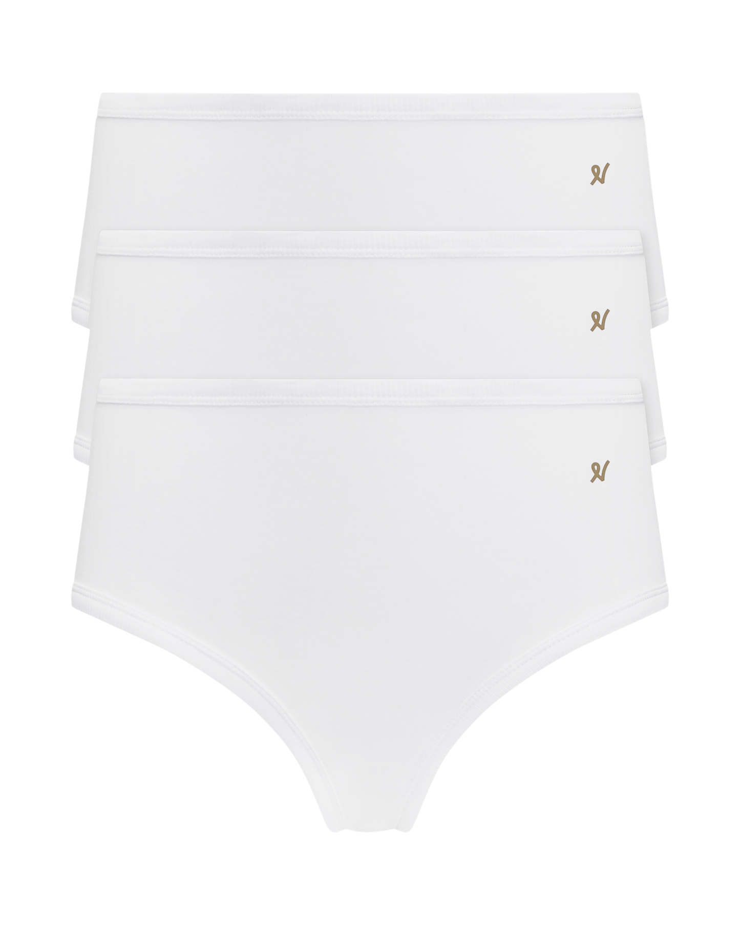The Organic Cotton Midi Brief 3 Pack - Cotton White