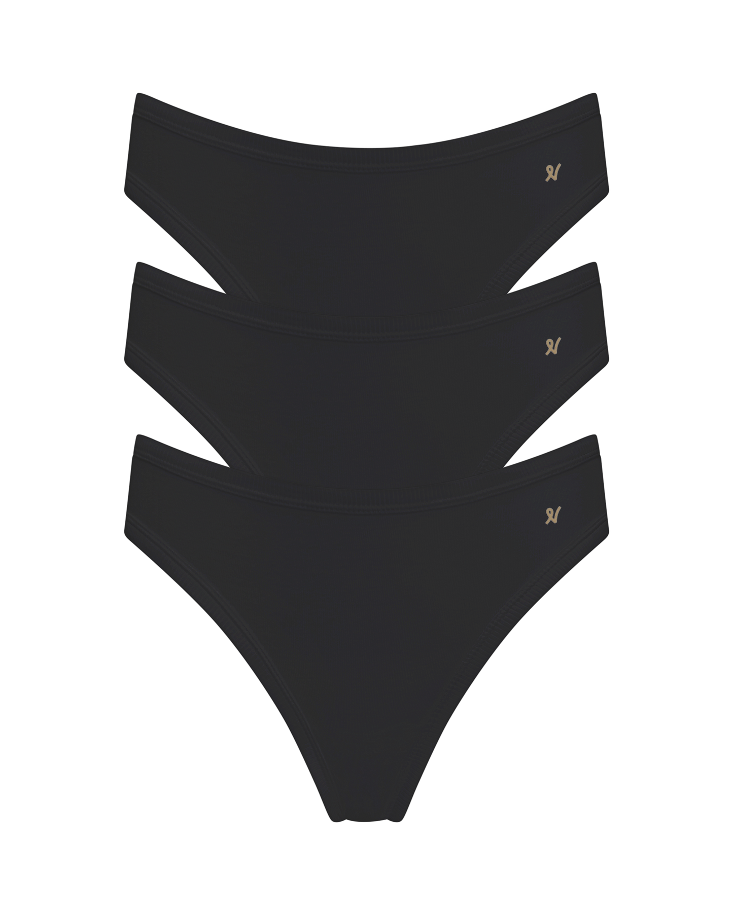 The Organic Cotton Mini Brief 3 Pack - Black