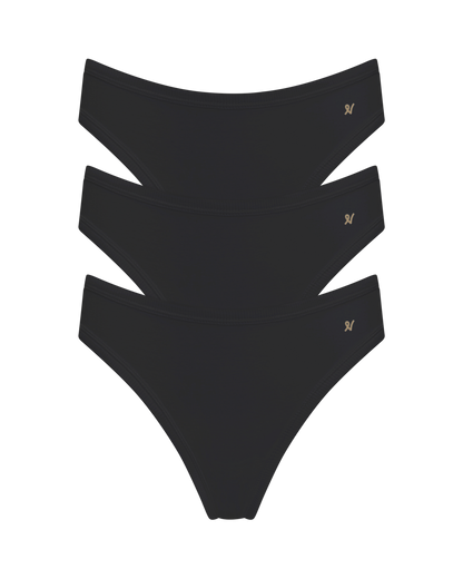 The Organic Cotton Mini Brief 3 Pack - Black