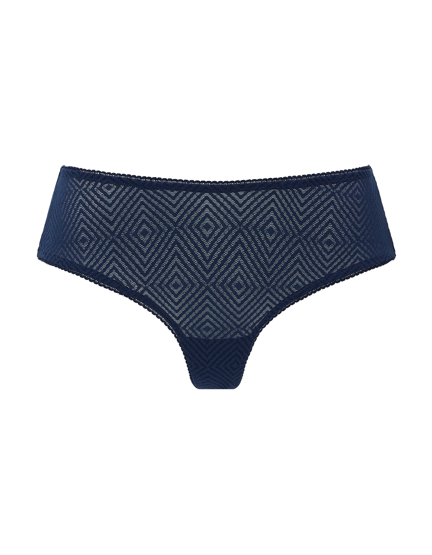 The Sheer Deco Hipster Brief - Navy
