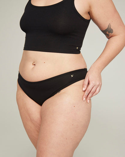The Organic Cotton Mini Brief 3 Pack - Black