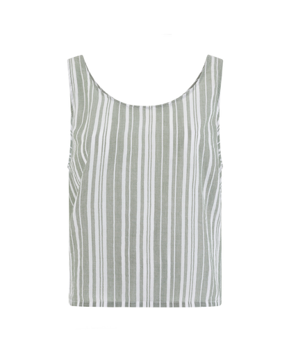 The Tank - Sage Stripe