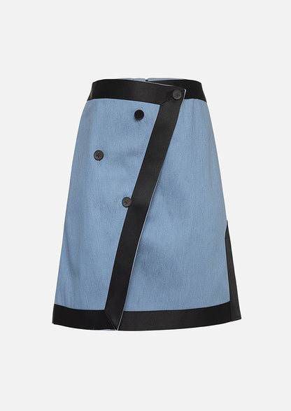 Owa Yurika Girls Denim Skirt Blue