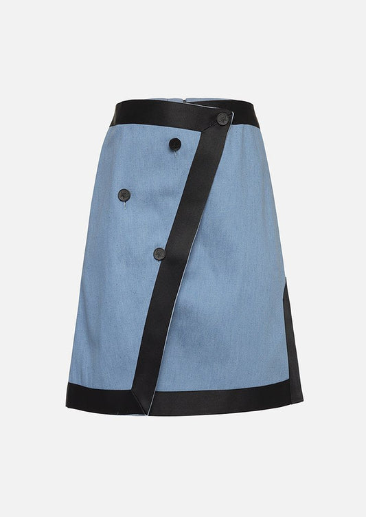 Owa Yurika Girls Denim Skirt Blue