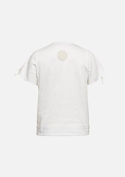 Owa Yurika Girls Children Yousra Cotton T-shirt White