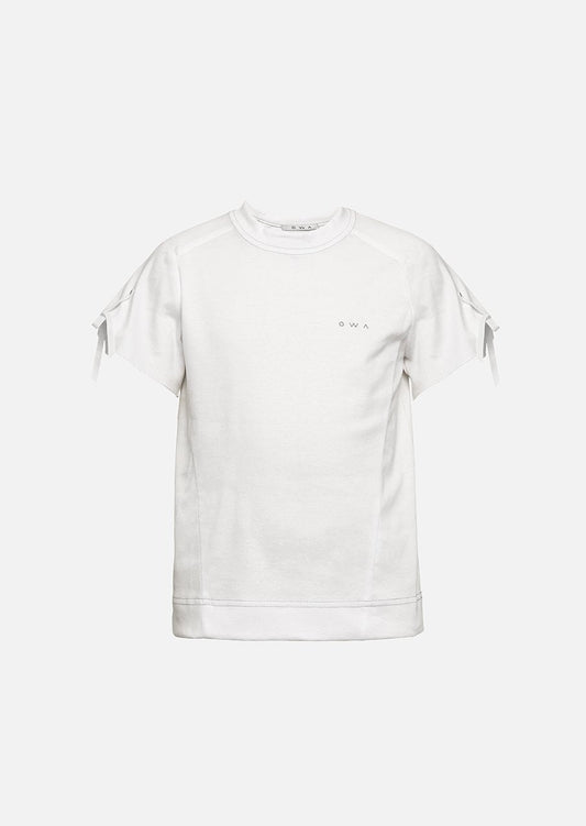 Owa Yurika Girls Children Yousra Cotton T-shirt White