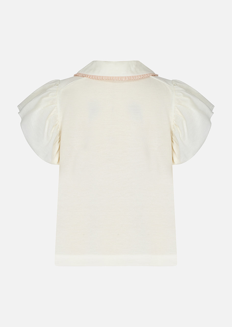 Owa Yurika Erika Girls Spring Summer T-shirt Cream
