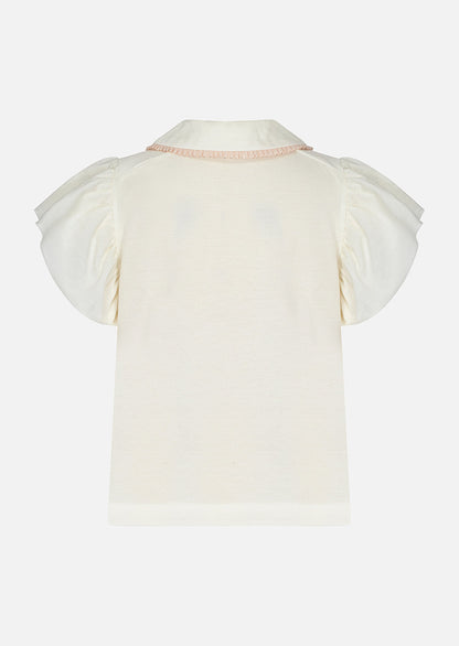 Owa Yurika Erika Girls Spring Summer T-shirt Cream
