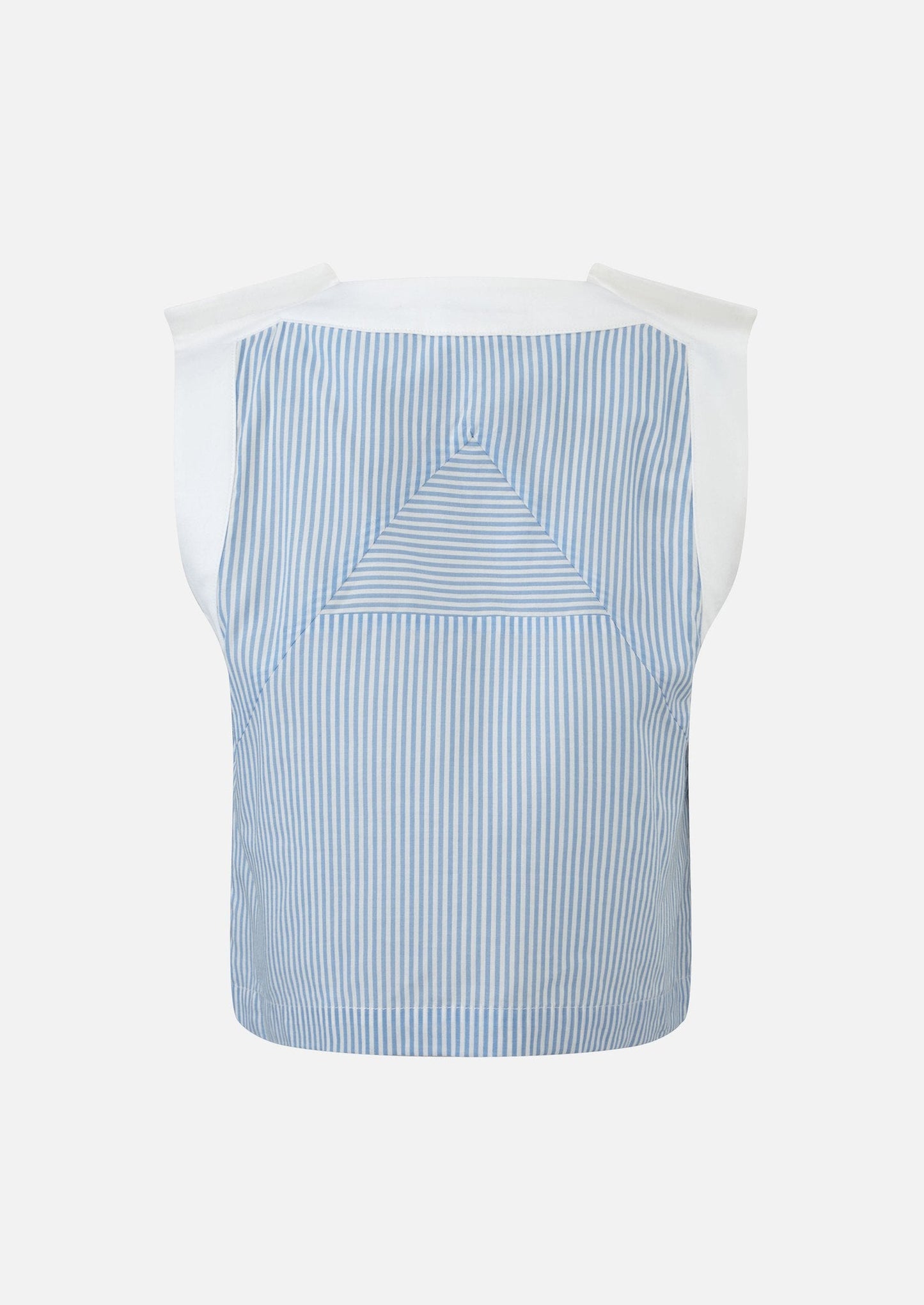 Owa Yurika Mako Girls Stripe Blue Top Cotton Linen