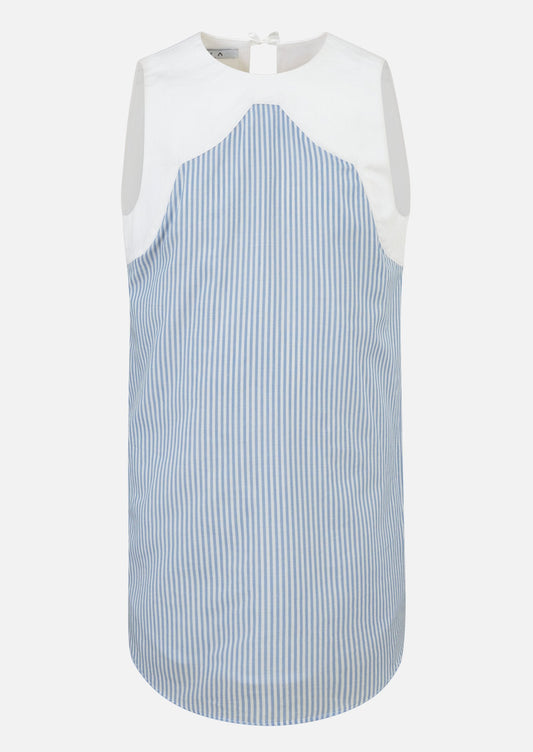 Owa Yurika Daria no-sleeve Blue Top