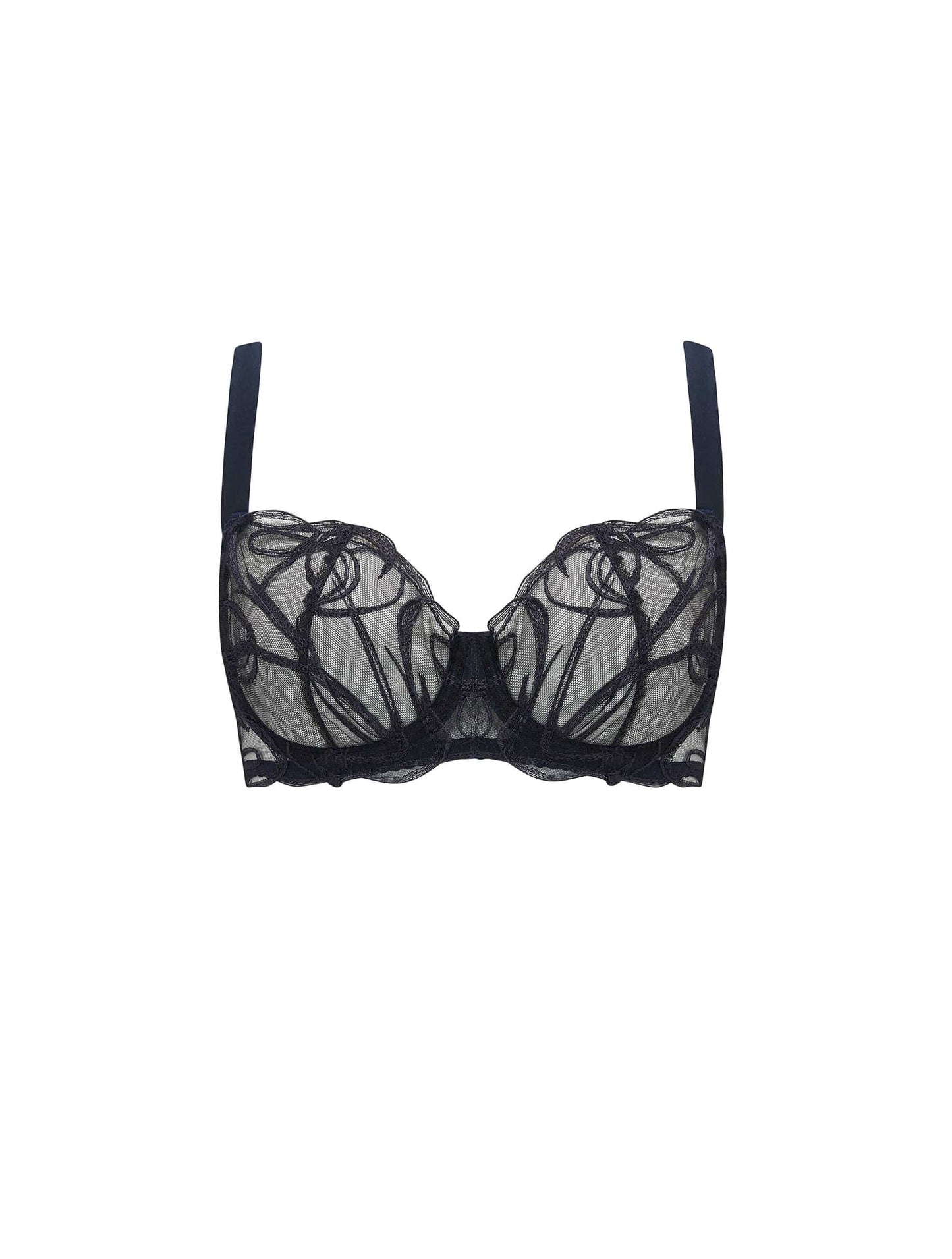 Fleur of England navy blue Fridar Balcony Bra