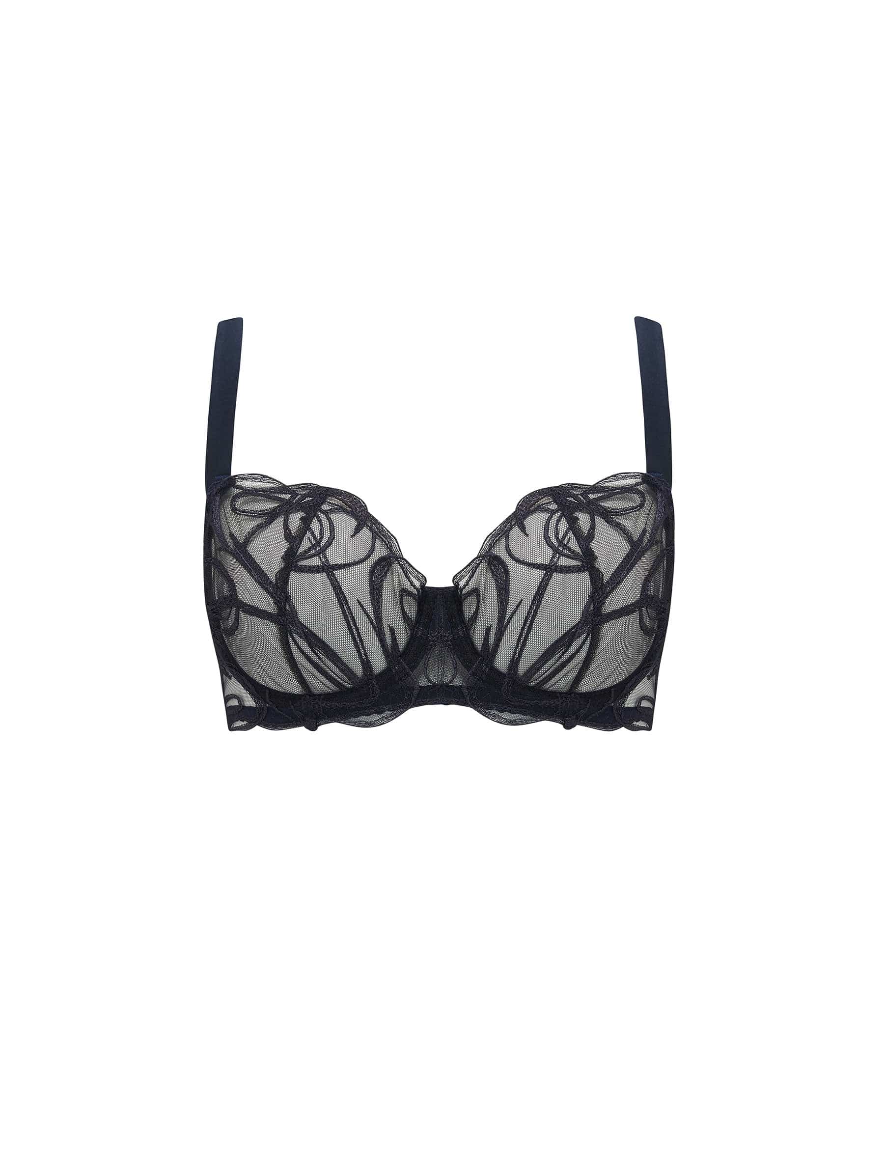 Fleur of England navy blue Fridar Balcony Bra