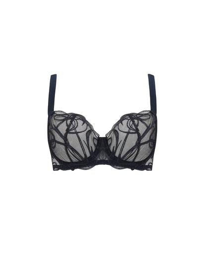 Fleur of England navy blue Fridar Balcony Bra