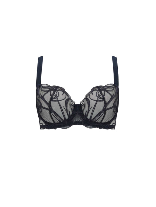 Fleur of England navy blue Fridar Balcony Bra