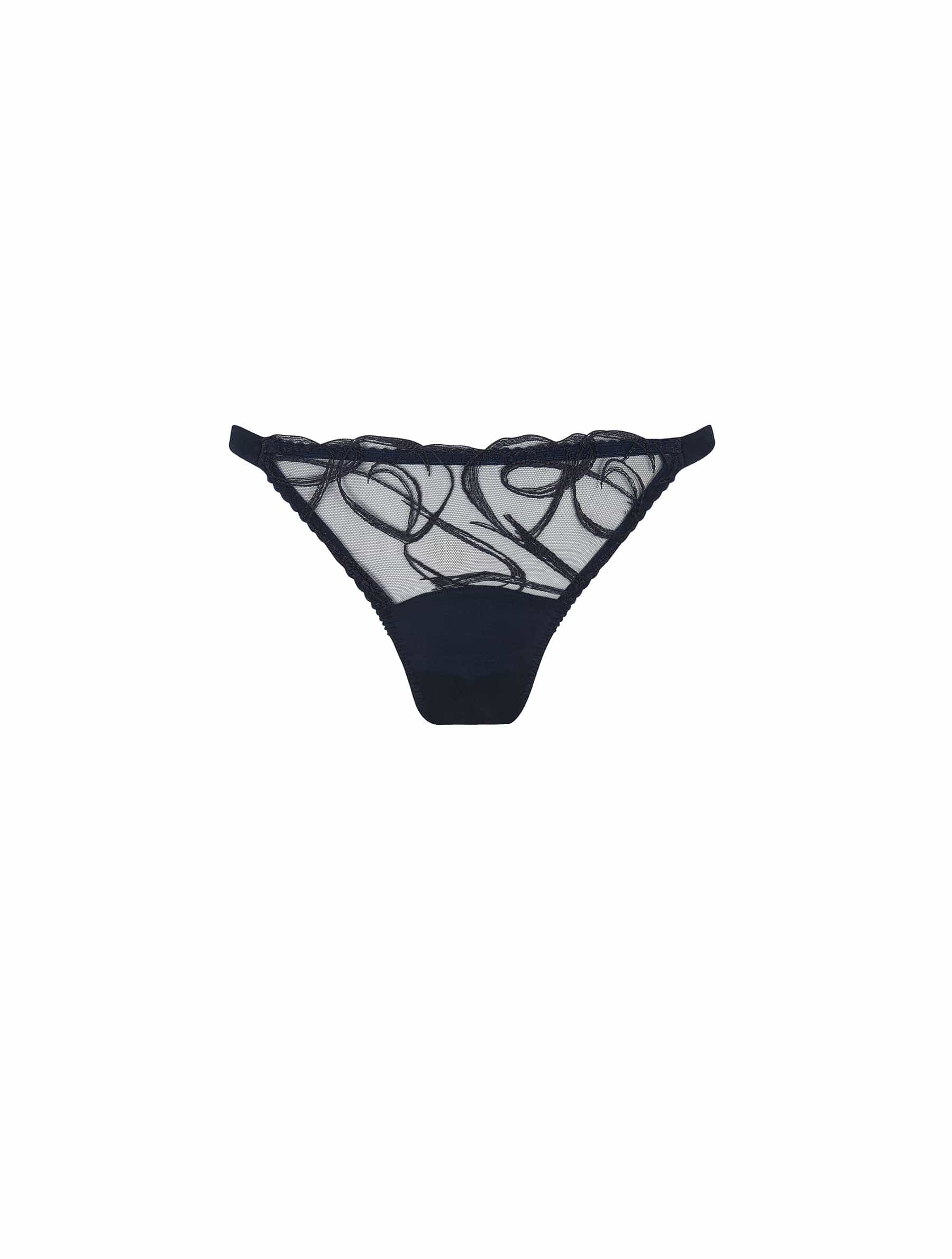 Fleur of England navy blue embroidered Fridar Ouvert Brief
