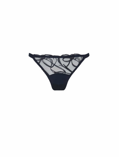 Fleur of England navy blue embroidered Fridar Ouvert Brief