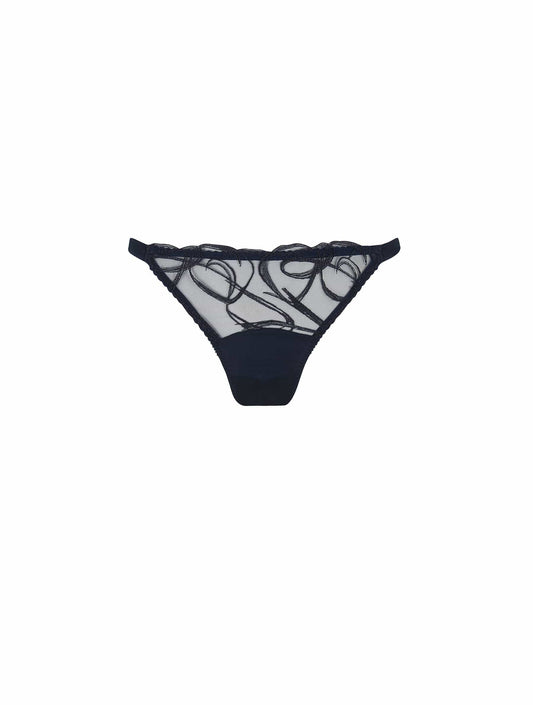 Fleur of England navy blue embroidered Fridar Ouvert Brief