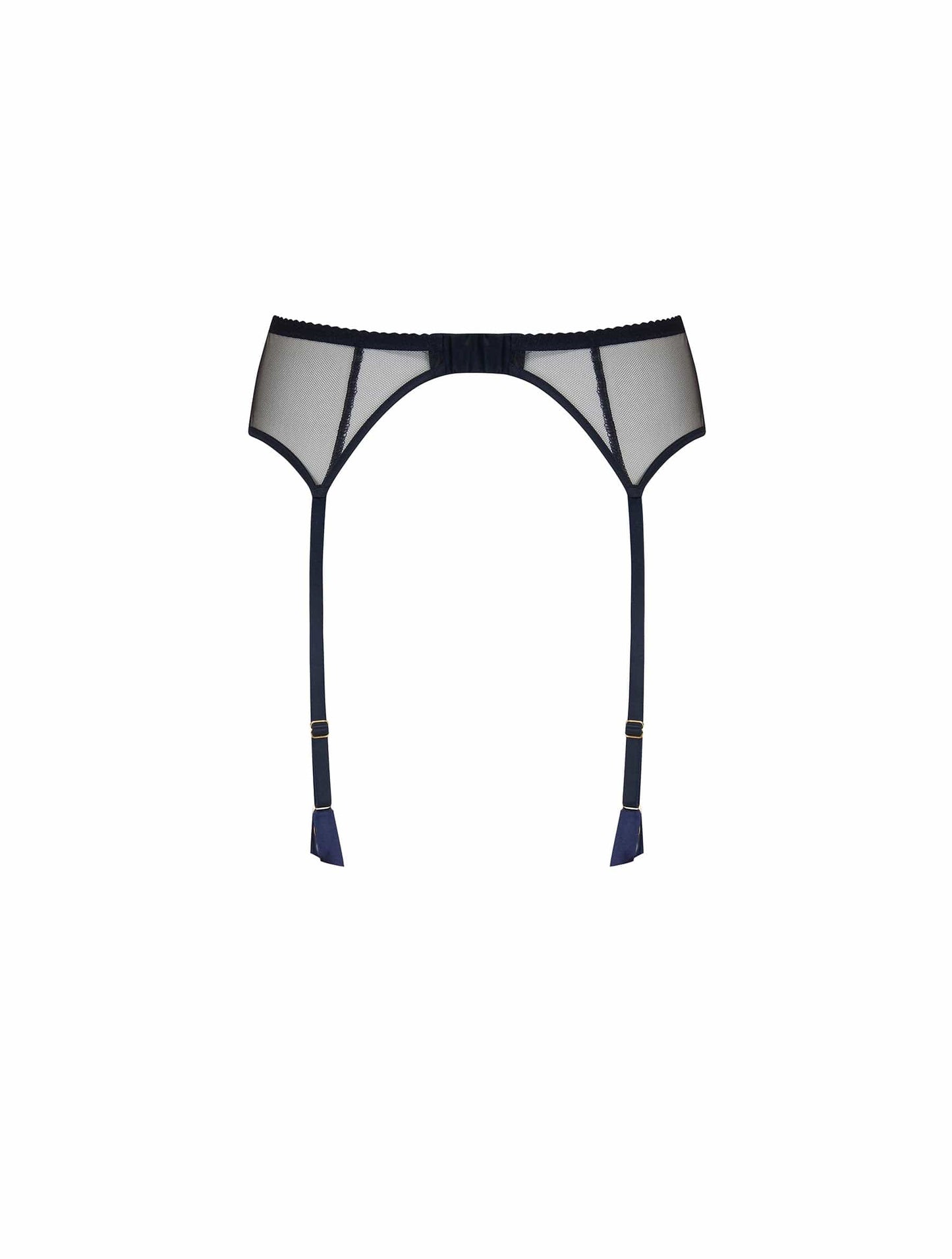 Back of sheer tulle Suspender Belt from Fleur of England's Fridar collection.