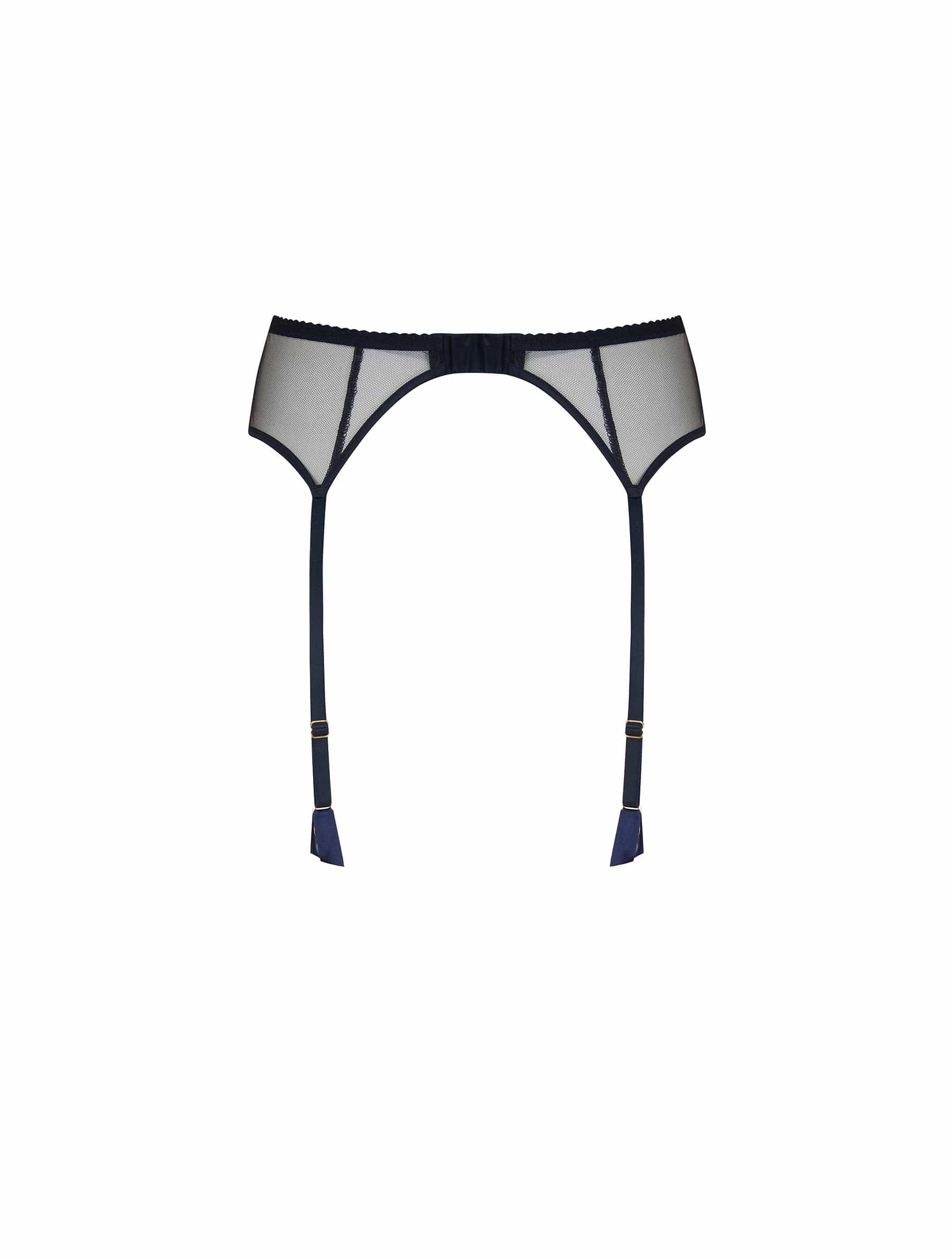 Back of sheer tulle Suspender Belt from Fleur of England's Fridar collection.
