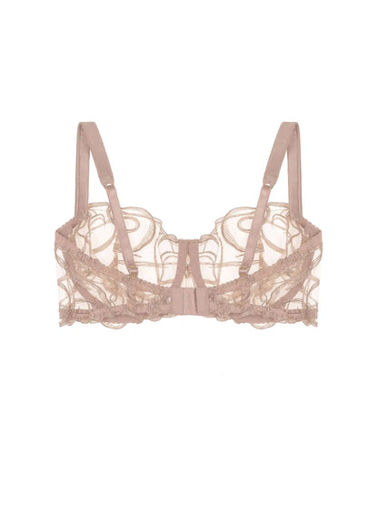 Fleur of England Mia Embroidered Balcony Bra