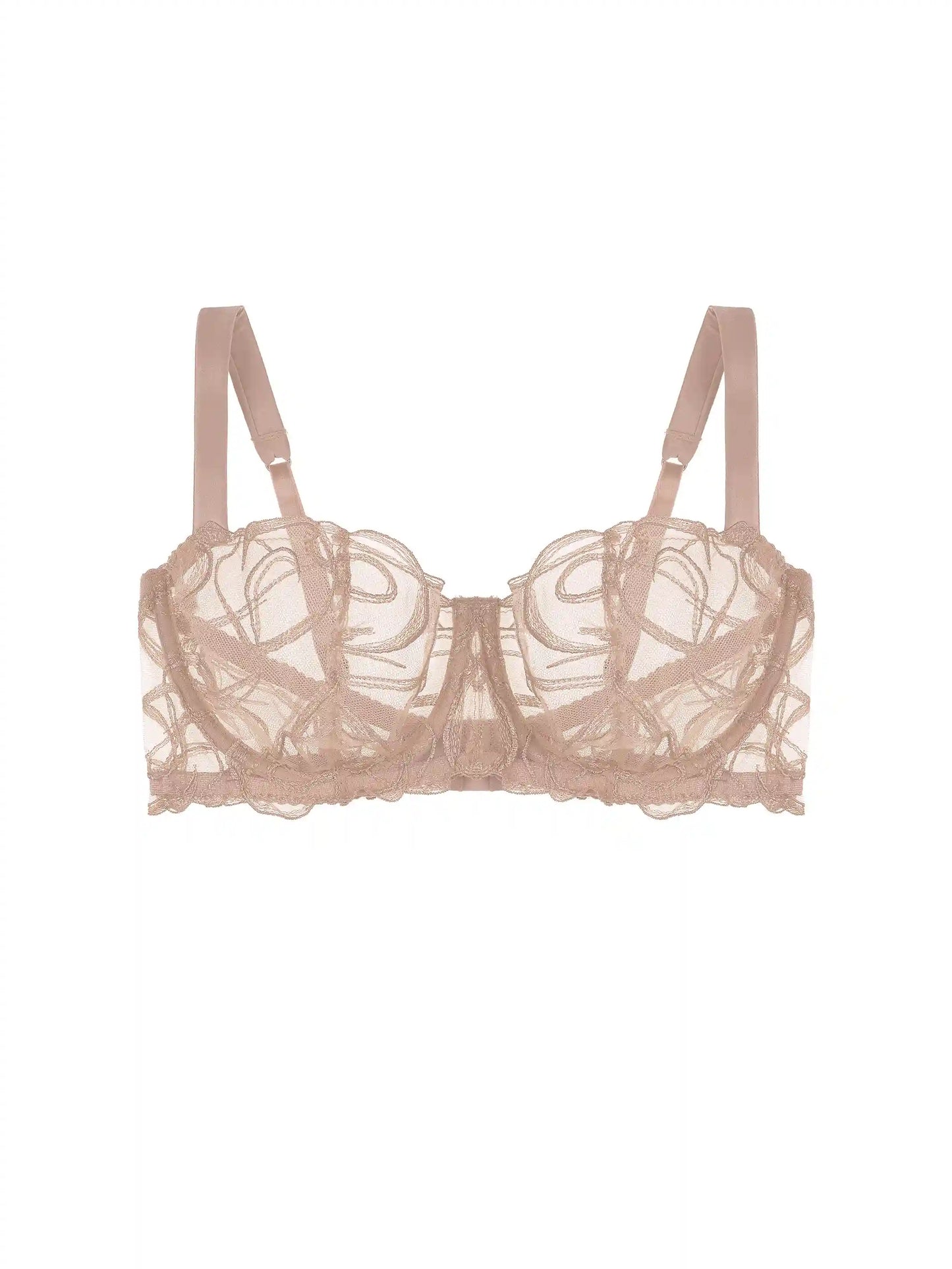 Fleur of England Mia Embroidered Balcony Bra