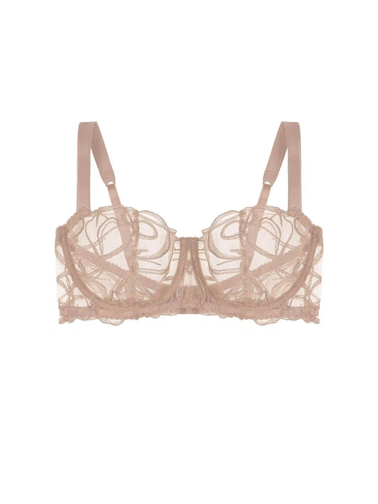 Fleur of England Mia Embroidered Balcony Bra