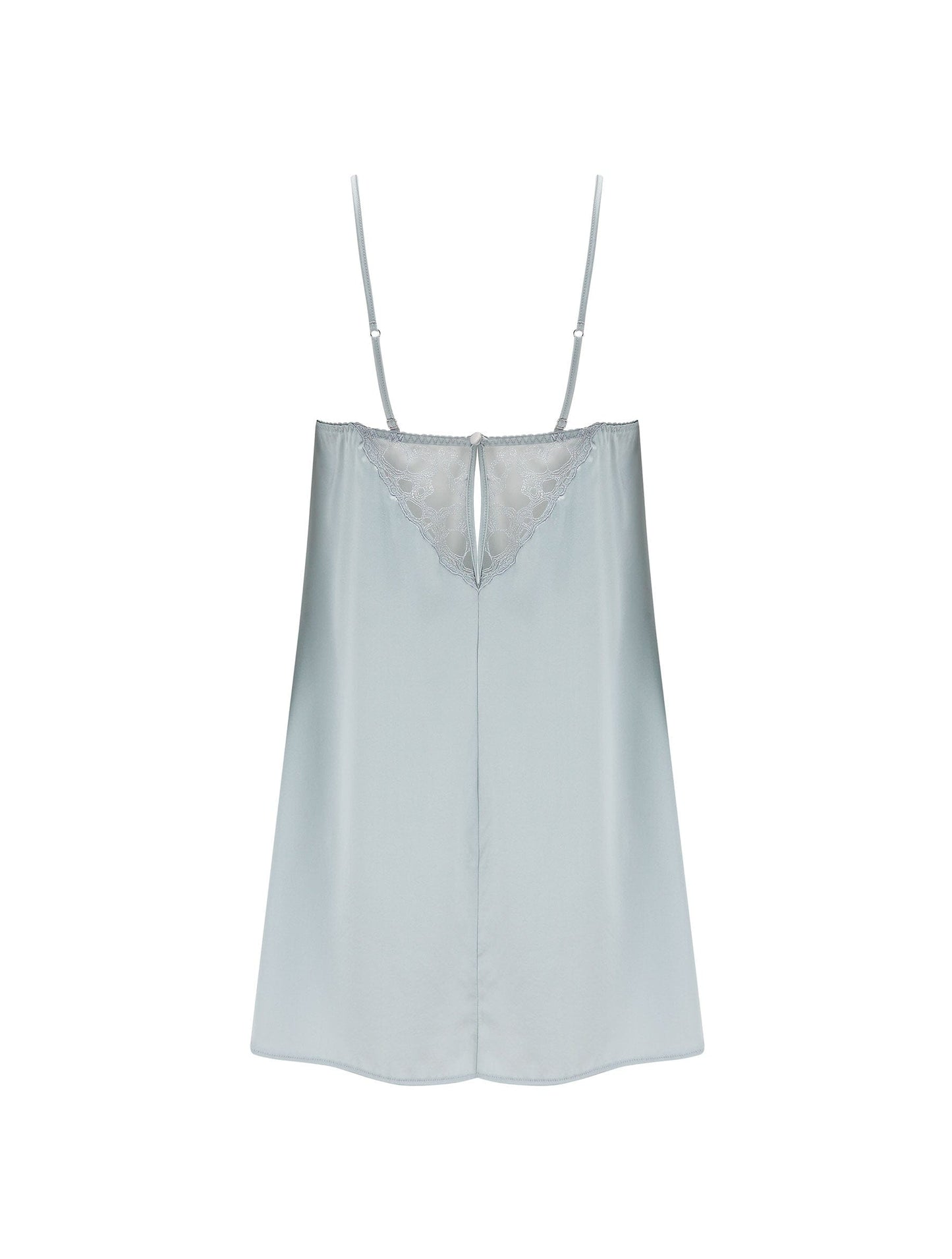 Back of Fleur of England silk babydoll from the Sigrid collection.