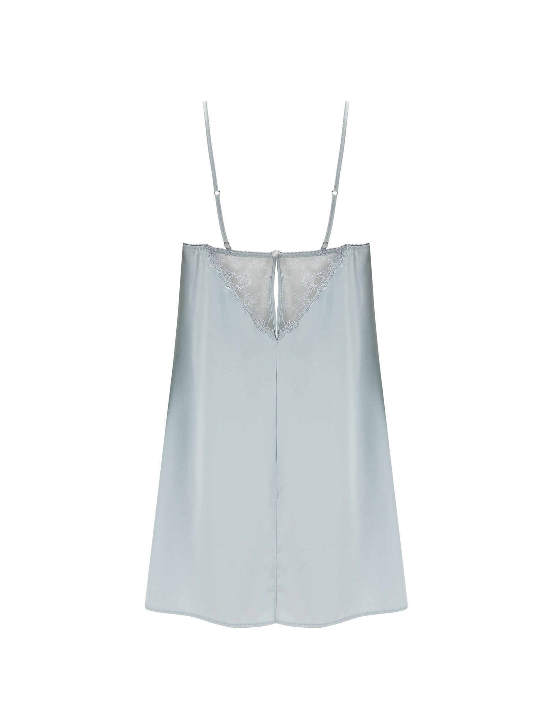 Back of Fleur of England silk babydoll from the Sigrid collection.