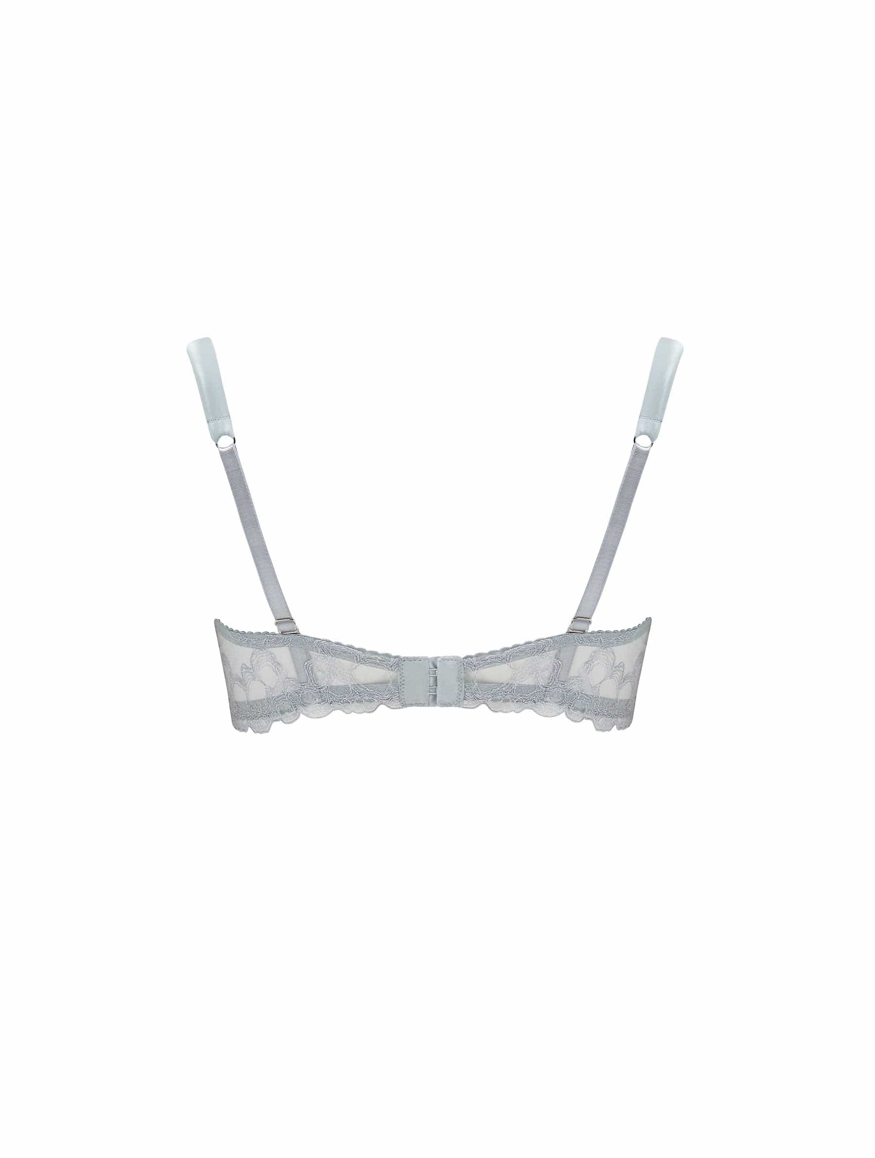 Back of emrboidered balcony bra from the Sigrid collection.