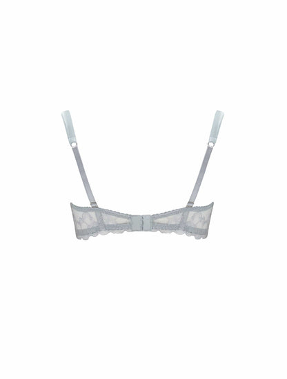 Back of emrboidered balcony bra from the Sigrid collection.