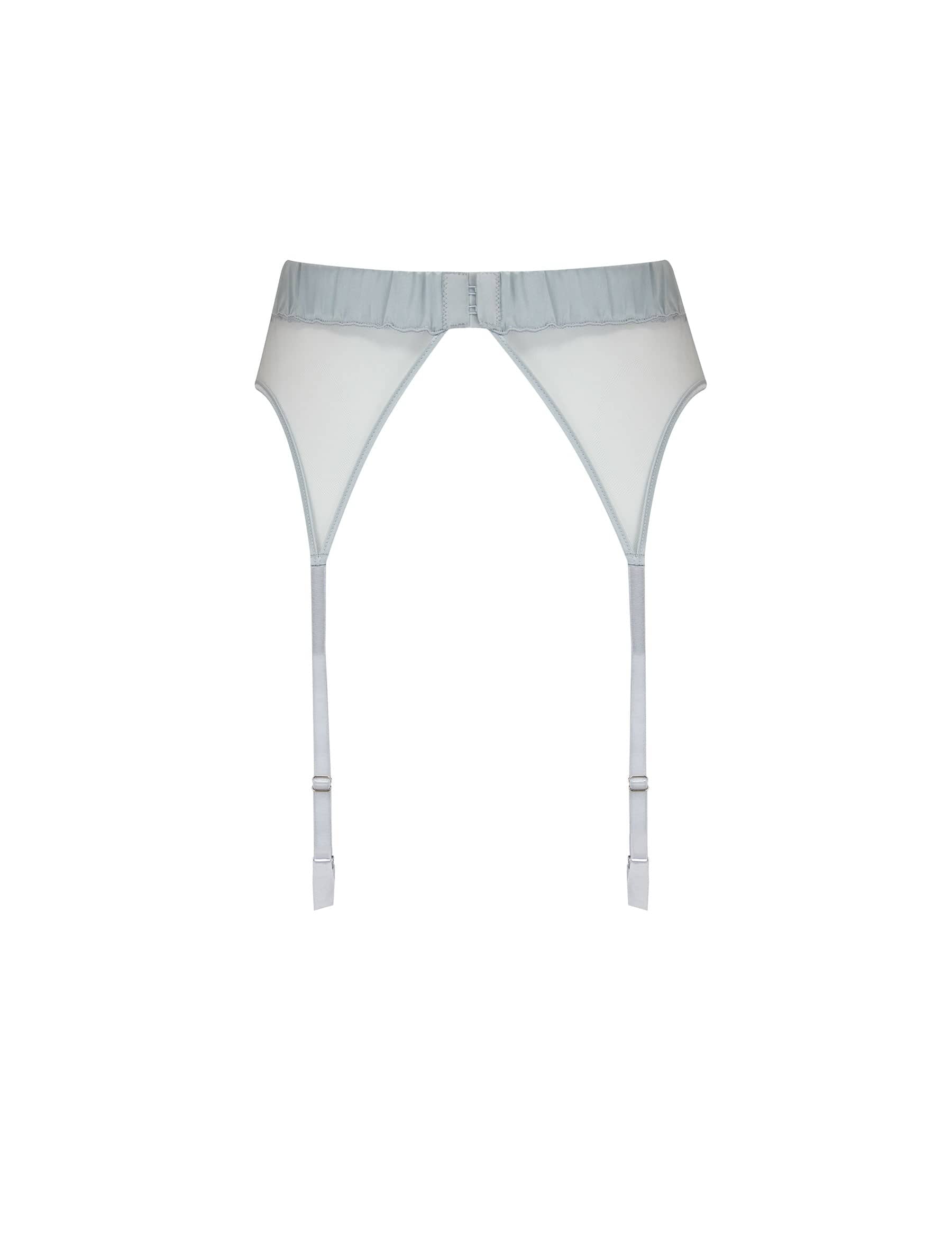 Back of sheer suspender belt from the Sigrid collection.