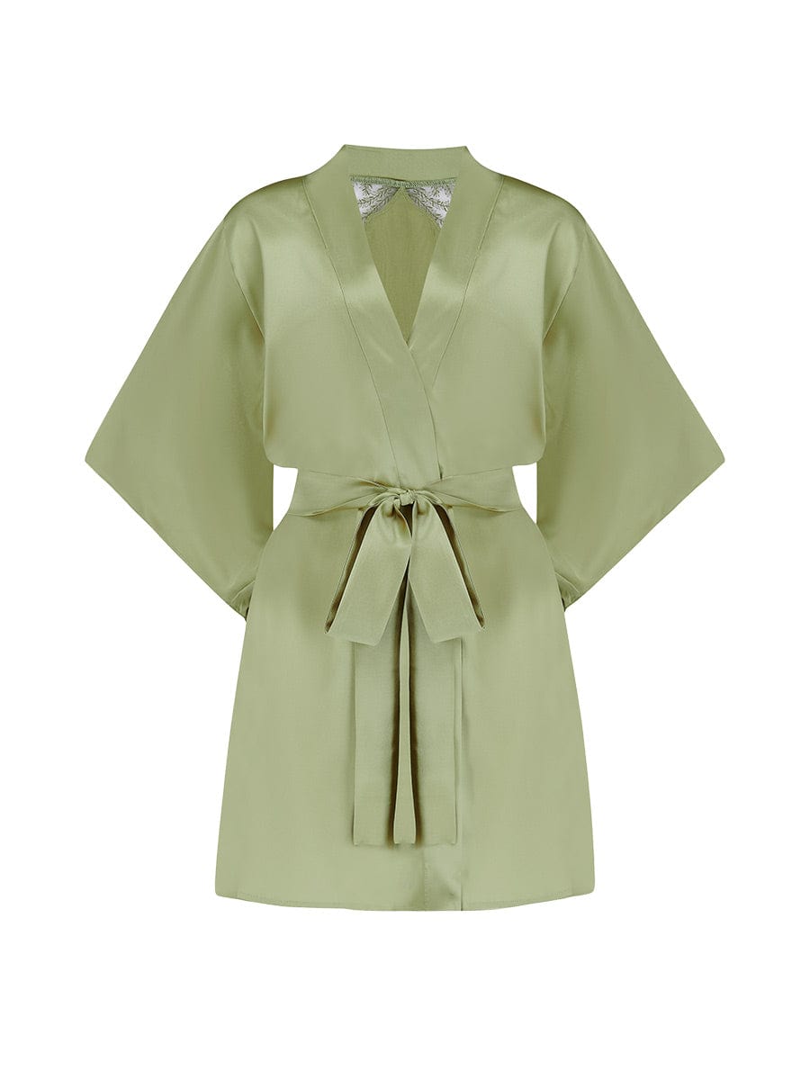 FleurOfEngland Arianna Green Silk Robe
