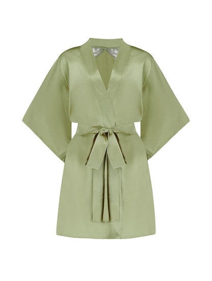 FleurOfEngland Arianna Green Silk Robe