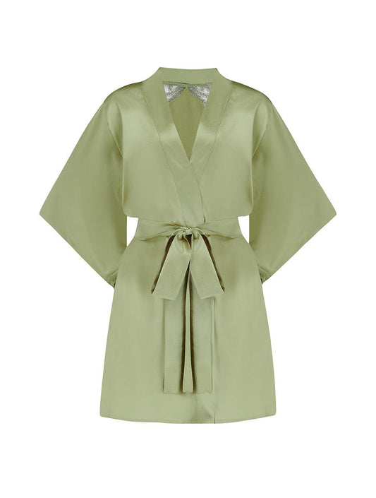 FleurOfEngland Arianna Green Silk Robe