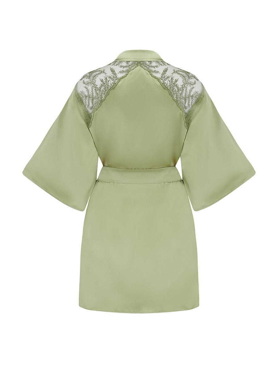FleurOfEngland Arianna Green Silk Robe
