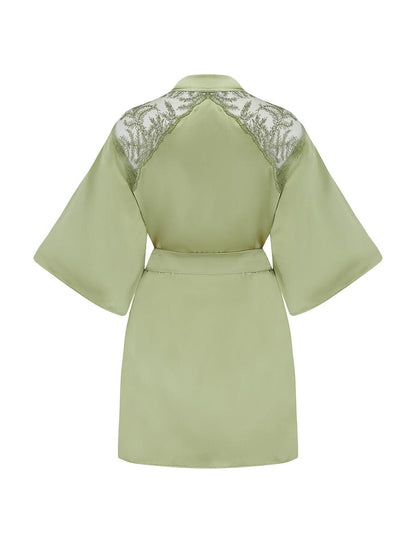 FleurOfEngland Arianna Green Silk Robe