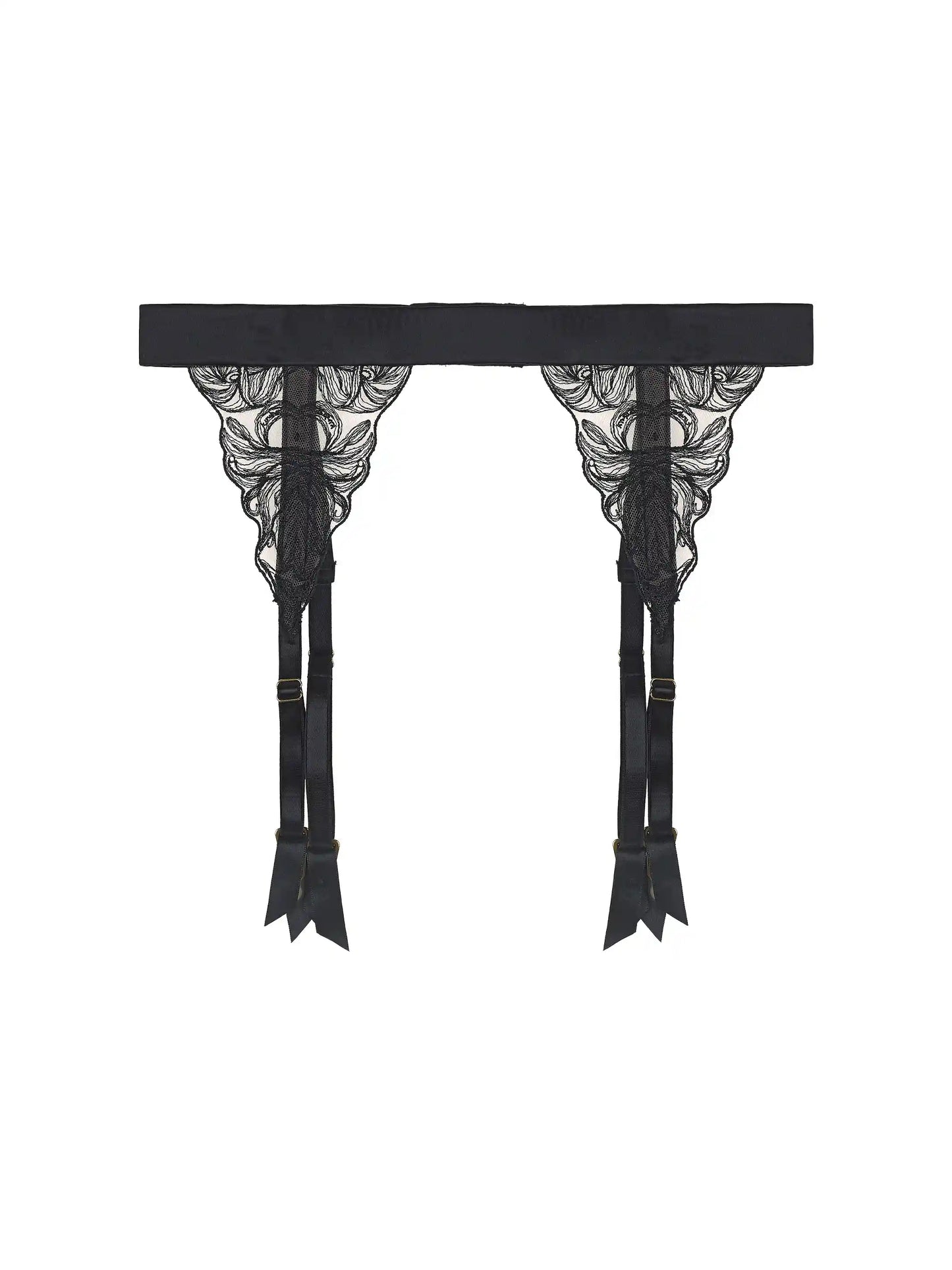 FleurOfEngland Audrey Black Suspender Belt