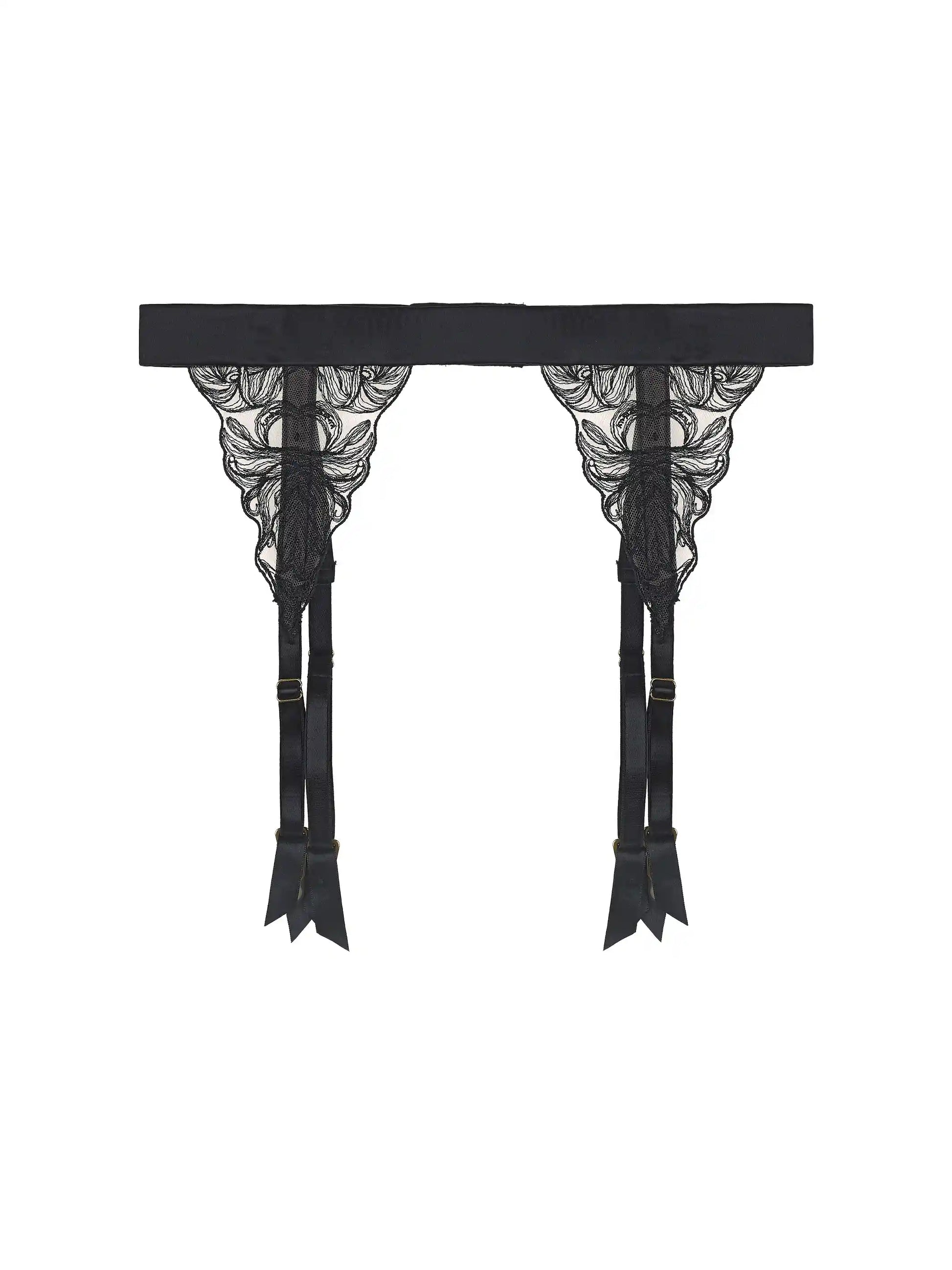 FleurOfEngland Audrey Black Suspender Belt