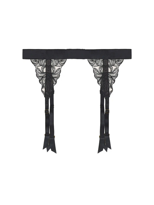 FleurOfEngland Audrey Black Suspender Belt