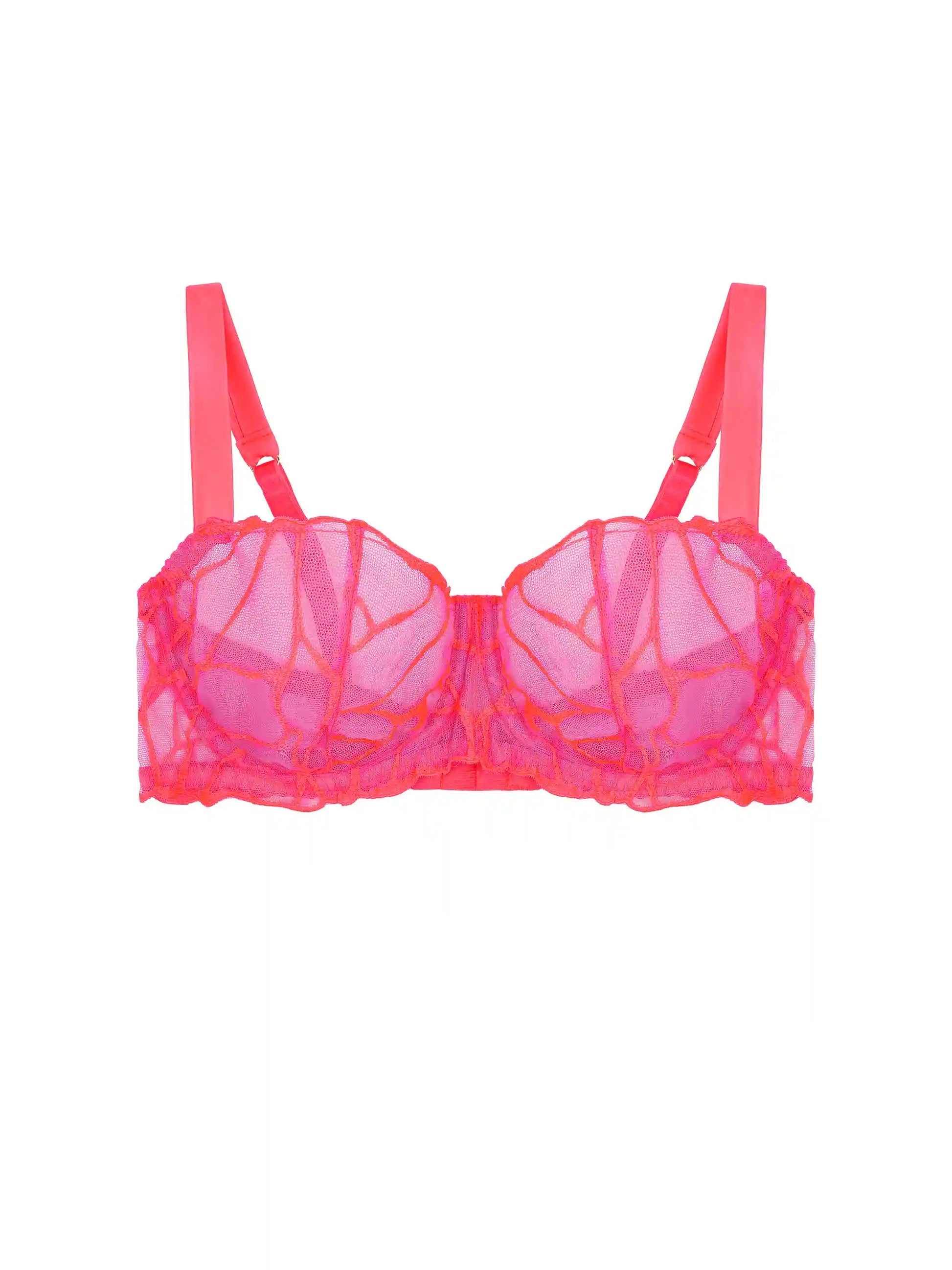 FleurOfEngland Cleo Embroidered Balcony Bra