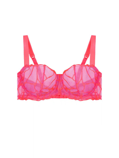 FleurOfEngland Cleo Embroidered Balcony Bra