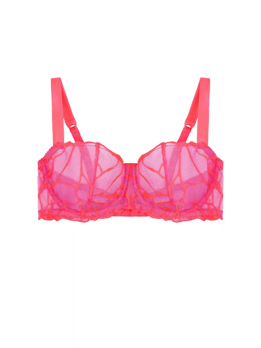 FleurOfEngland Cleo Embroidered Balcony Bra